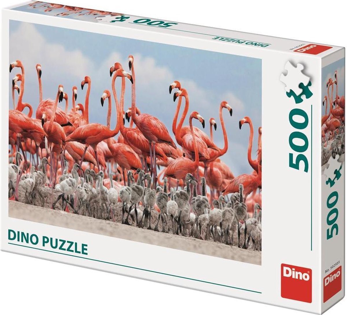 Dino Toys Legpuzzel Dino - Flamingo's - 500 stukjes - Volwassenen en kinderen