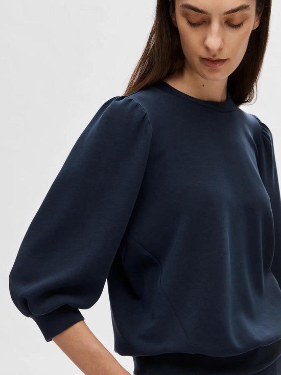 SELECTED FEMME SELECTED WOMEN Slftenny 3/4 Sweat Top - Dark Sapphire - Size M