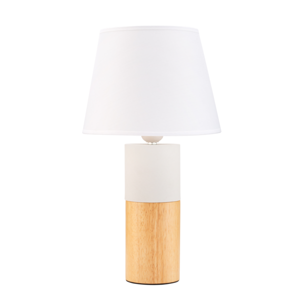 Pauleen 482.04 Tafellamp - Wit/Hout - E27 - 40cm