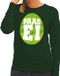 Bellatio Decorations Shoppartners Bv Groene Paas sweater met fel groen paasei - Pasen trui voor dames - Pasen kleding S