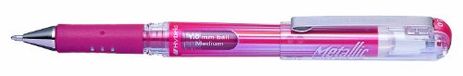 Pentel K230-MB rollerbalpen, 1 mm, metallic, rood, 12 stuks
