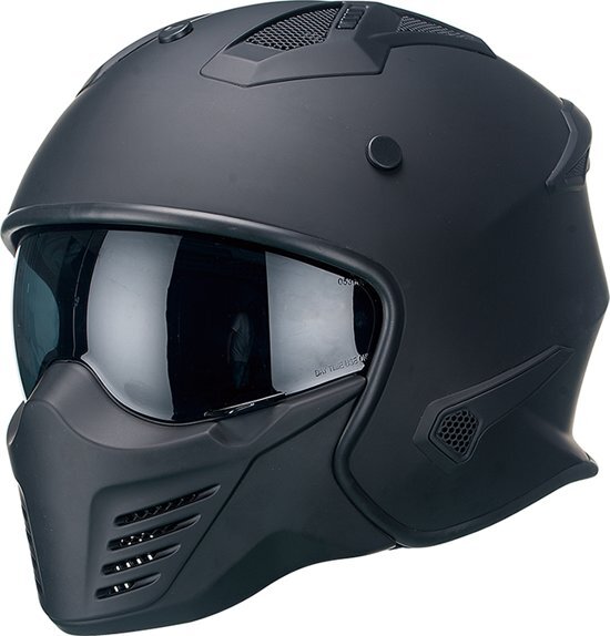 Vito helmets HELM scooter VITO BRUZANO MAT ZWART XL Scooter & Motor