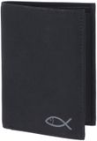 oxmox New Cryptan RFID Protect Kombibörse Freedom Fish Print Grey Black zwart