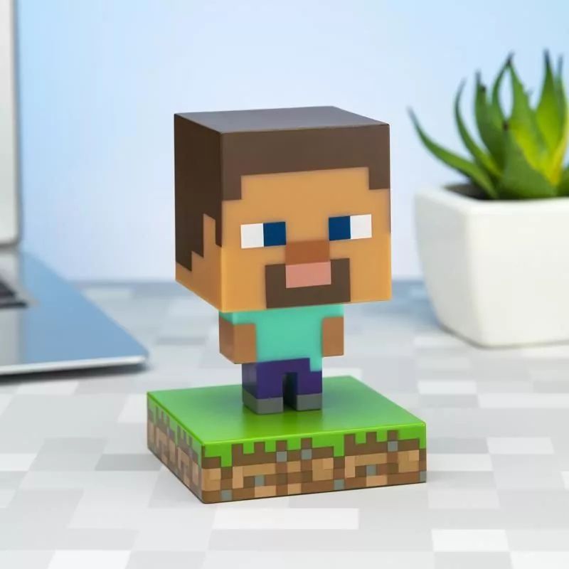 Paladone Minecraft Steve Icon Light - Ambiance Lighting - Battery Powered