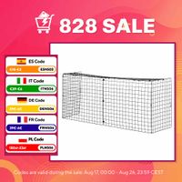 NONE Homcom Verstelbare Haardbeschermer met Metaaldraad 81,5-160X44X68 cm