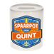 Bellatio Decorations Kinder spaarpot met naam - Quint - keramiek - met dop - wit