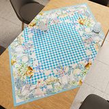 PETTI Artigiani Italiani - Tafelkleed Pasen, tafelkleed voor de keuken, Pasen, modern middenstuk in Vichy-digitale print, 100% Made in Italy