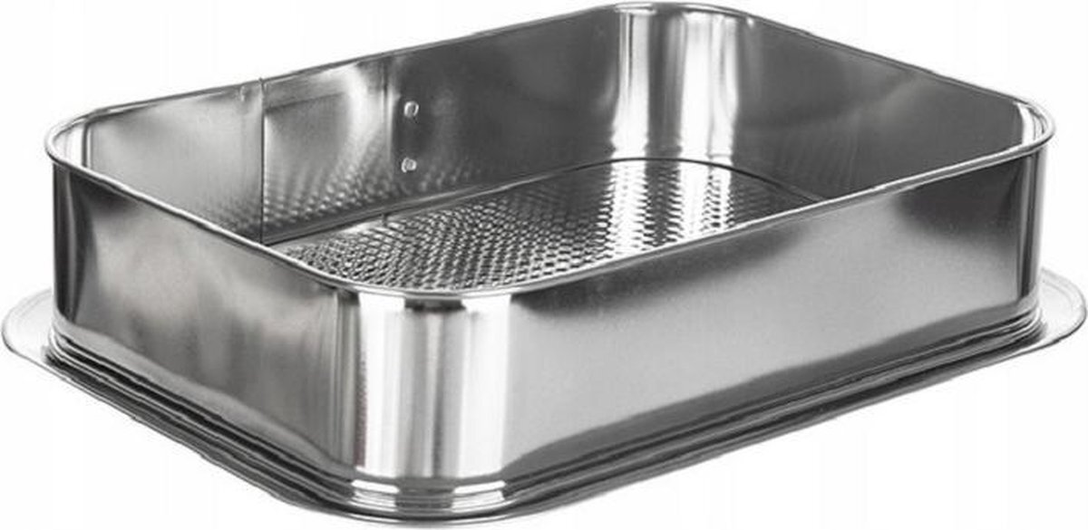 SNB rechthoekige springvorm - Bakvorm - Cakevorm - 34 x 24 x 8 cm zilver