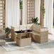 Maison Exclusive - Ensemble de meubles de jardin 6 pièces avec canapé et coussins, beige, en polyrotin