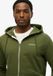 Superdry Effen hoodie met rits Heren Katoen/Polyester army green S