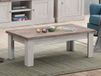 Table basse NELI 120 cm chêne blanc/chêne d'automne
