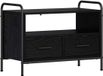 vidaXL Tv-meubel 67,5 x 33 x 50 cm Zwart eiken Bewerkt hout