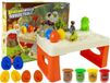 Lean Toys Daisy Table de pâte à modeler Œufs de dinosaures Moule Volcan avec lave incandescente 4 couleurs