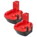 Extensilo 2x Batterie Remplacement Pour Bosch 2 607 335 273