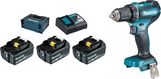 Makita DDF485RTJ3 18V Brushless Drill/Driver with 2x 5.0Ah Batteries, Charger & Case