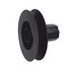 Amig Zwarte nylon schijfpoelie voor rolluikaslager, zwart, voor 18 mm tapes, 42 mm buizen en aluminium eindkappen, 140 mm diameter