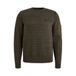 JACK & JONES CORE regular fit gebreide gemêleerde trui - olijfgroen