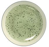 H&H Mimosa Stoneware dinerborden, 26,5 cm, set van 6, groen