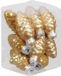 Othmar Decorations Kersthangers dennenappels - 12x st - saffraan oranje - 6 cm - glas