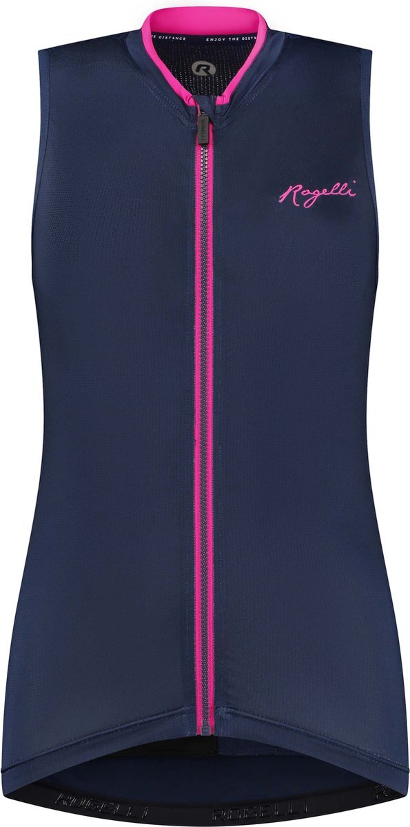 Rogelli Essential Fietsshirt - Zonder Mouwen - Dames - Blauw, Roze - Maat XL