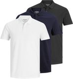 JACK&JONES ESSENTIALS JJEBASIC POLO SS 3PK MP NOOS Heren Poloshirt - L - Katoen - Navy Blazer Pack:W. White+Black