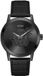 Guess Zwarte Leren Horloge Voor Mannen Met Quartz Mechanisme
