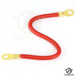 Câble de batterie avec cosses pour tondeuse à cheveux. Rouge. Longueur 30 cm
