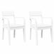 vidaXL Eetkamerstoelen 2 stuks massief hout rubber wit