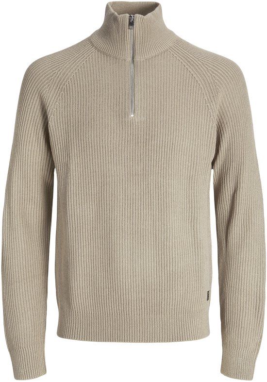 Jack & Jones Jjpannel Knit Half Zip Aw25 Trui - Crockery - Maat L - Mannen