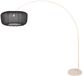 Steinhauer Vloerlamp Vela Lino 4679CR crème met zwarte textiel kap Ø60 cm, hoogte verstelbaar van 210 tot 240 cm, draaibaar en uitschuifbaar