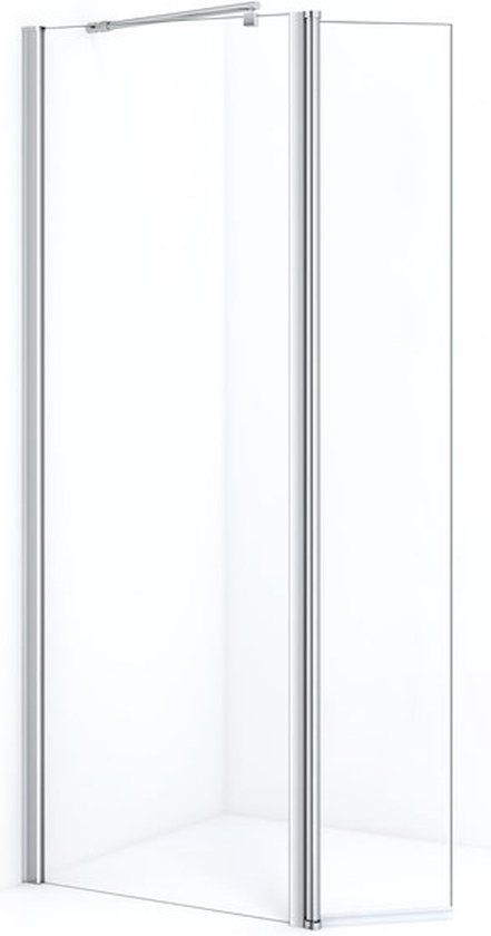 Maxaro Zircon Comfort Inloopdouche 80 cm Chroom Helder glas 200 cm