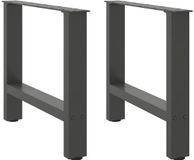 vidaXL Salontafelpoten 2 st 60x(42-43) cm staal antraciet
