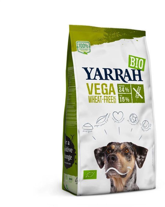 Yarrah Dog Biologische Brokken Vega Ultra Sensitive Graanvrij - 2 KG