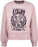 Vingino Nydra Meisjes T-shirt Lange Mouw Ronde Hals Katoen 95% Elastaan 5% Gloss Lilac Maat 176