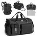 Cozary Sporttas voor dames en heren, 42 liter, grote reistas, waterdicht Oxford-weefsel, meerdere vakken, 3-in-1 fitnesstas met schoenenvak en nat vak, ideaal voor training, reizen, business, zwart