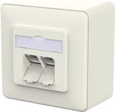 Metz Connect E-DAT C6A IDC 2-poorts AP blanc pur