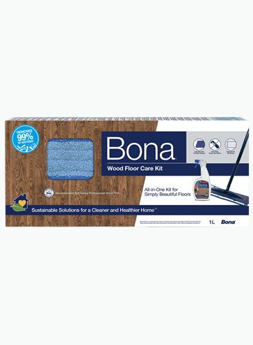 Bona Houten Vloer Reinigingsset - Blauw - Microvezel - Dweilsysteem