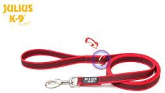 JULIUS K9 Anti Slip Hondenriem Rood Met Handvat 20MM x 3M