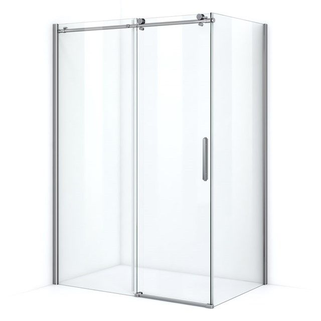 Maxaro Douchecabine Crystal Allure 140x90cm met Schuifdeur Rond Rollersysteem