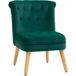 Fauteuil en velours vert 60x66x79 cm