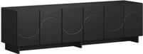 vidaXL TV-meubel 140 x 34,5 x 40 cm Zwart Bewerkt hout