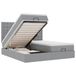 vidaXL Ottoman Bed with Mattresses and LEDs 160x200cm Fabric Light Grey