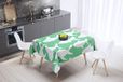 Bonamaison Tafelkleed, Anti-Mold, Sneldrogend, Waterdicht, 100% Polyester Tafellaken, Petroleum Groen, Wit, 140 x 140 Cm
