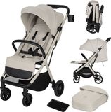 Lionelo Cloe Plus Buggy – Automatisch Inklapbaar – Kinderwagen tot 22 kg – Compact & Lichtgewicht – Verstelbare Rugleuning – Grote Geveerde PU-Wielen – UPF50+ XXL Zonnekap – Voetenzak & Bekerhouder