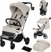 Lionelo Cloe Plus Buggy – Automatisch Inklapbaar – Kinderwagen tot 22 kg – Compact & Lichtgewicht – Verstelbare Rugleuning – Grote Geveerde PU-Wielen – UPF50+ XXL Zonnekap – Voetenzak & Bekerhouder