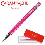 Merkloos Vulpen, Dikke Schrijfbreedte (B), Roze Aluminium