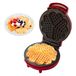 Wafelmachine BEHOME Wafelmachine, hartvormige wafels met anti-aanbaklaag, antislipvoeten, 1000 W, machine voor 5 wafels tegelijk, rood