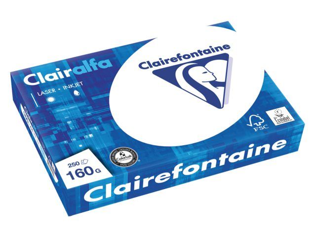 Clairefontaine Clairalfa A4 160gr wit 250vel - 3329684261802
