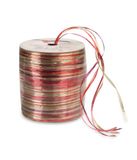 Morex Ribbon Rayon Pearl Spoellint, Bordeaux-goud, 50 meter, Biologisch afbreekbaar