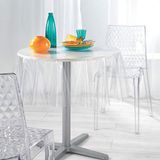 Decorline tafelkleed met pailletten, van PVC, transparant/zilverkleurig